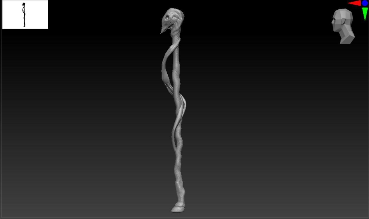 ALASTOR MAD-EYE MOODY WALKING STICK 3D print model_3