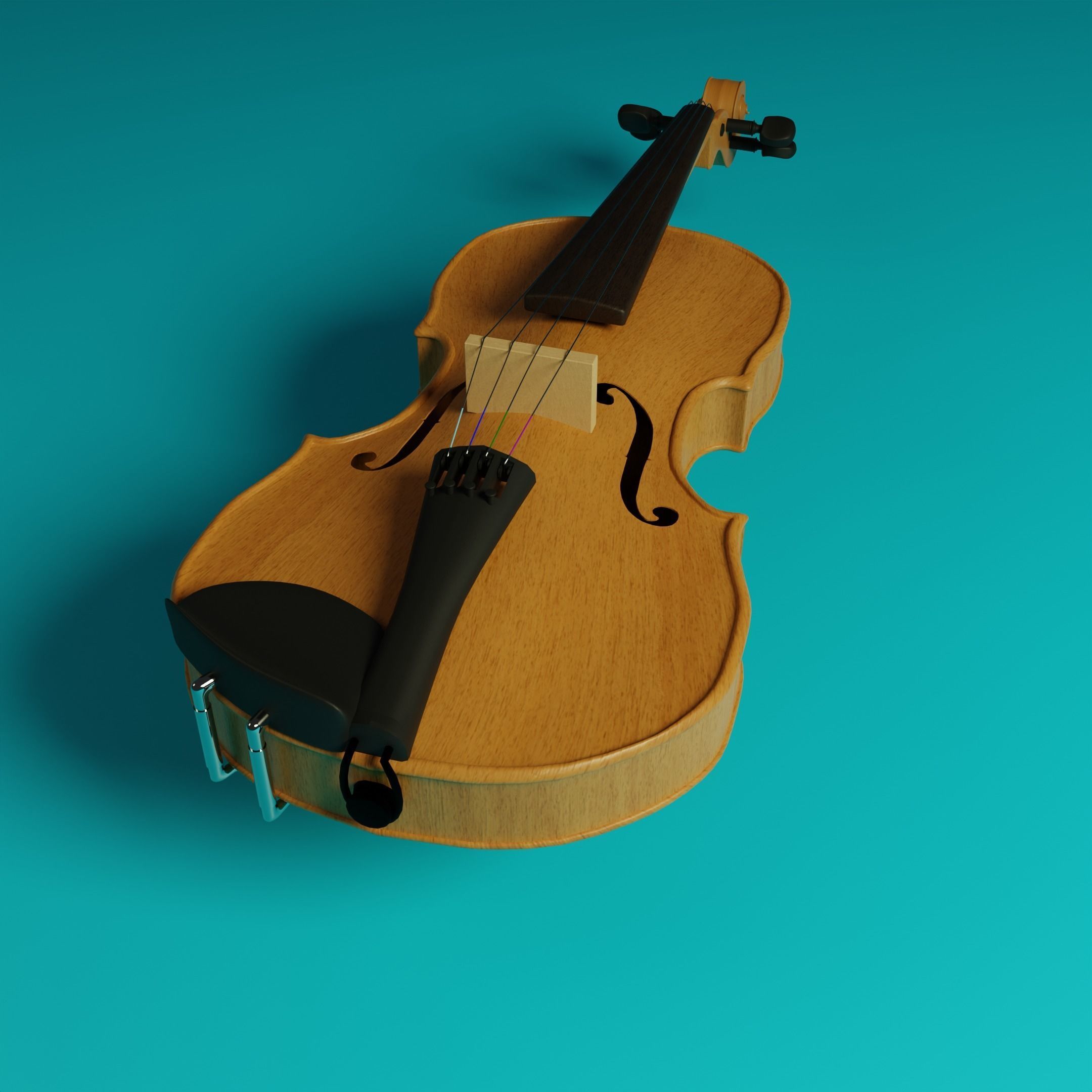 Classic Violin 3D model_1