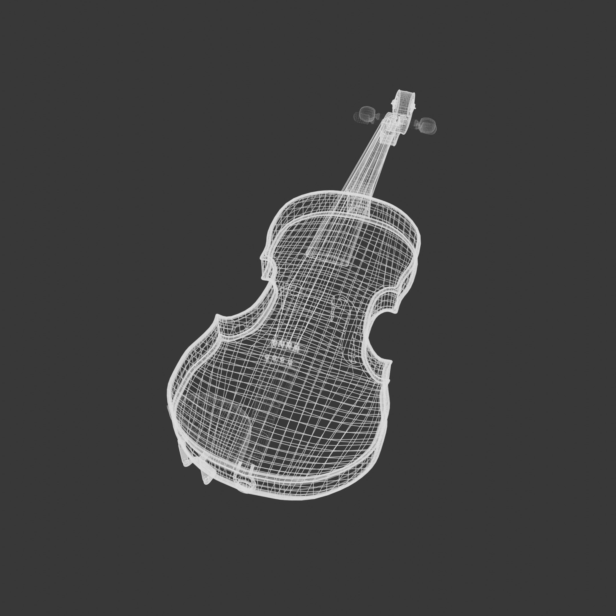 Classic Violin 3D model_9