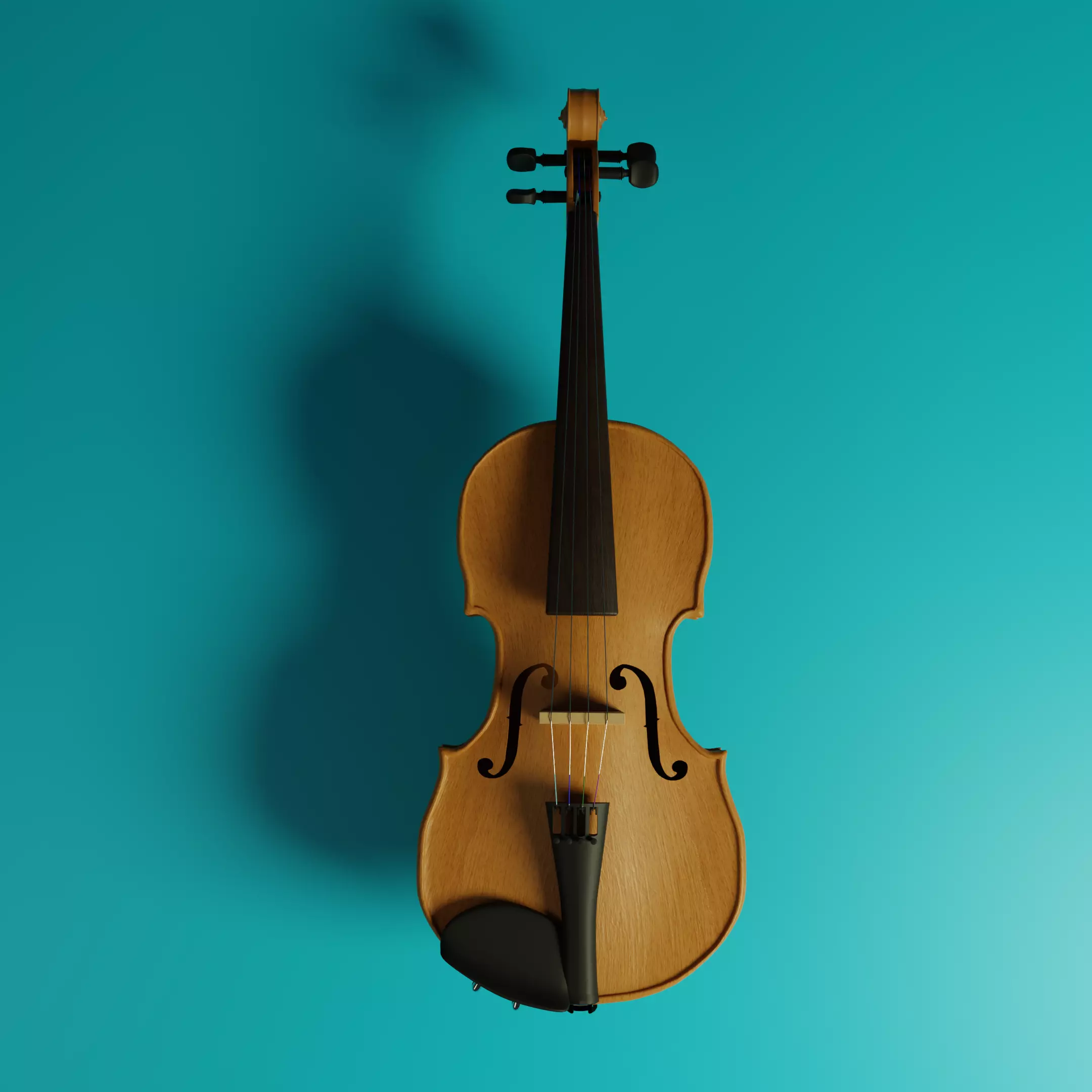 Classic Violin 3D model_0