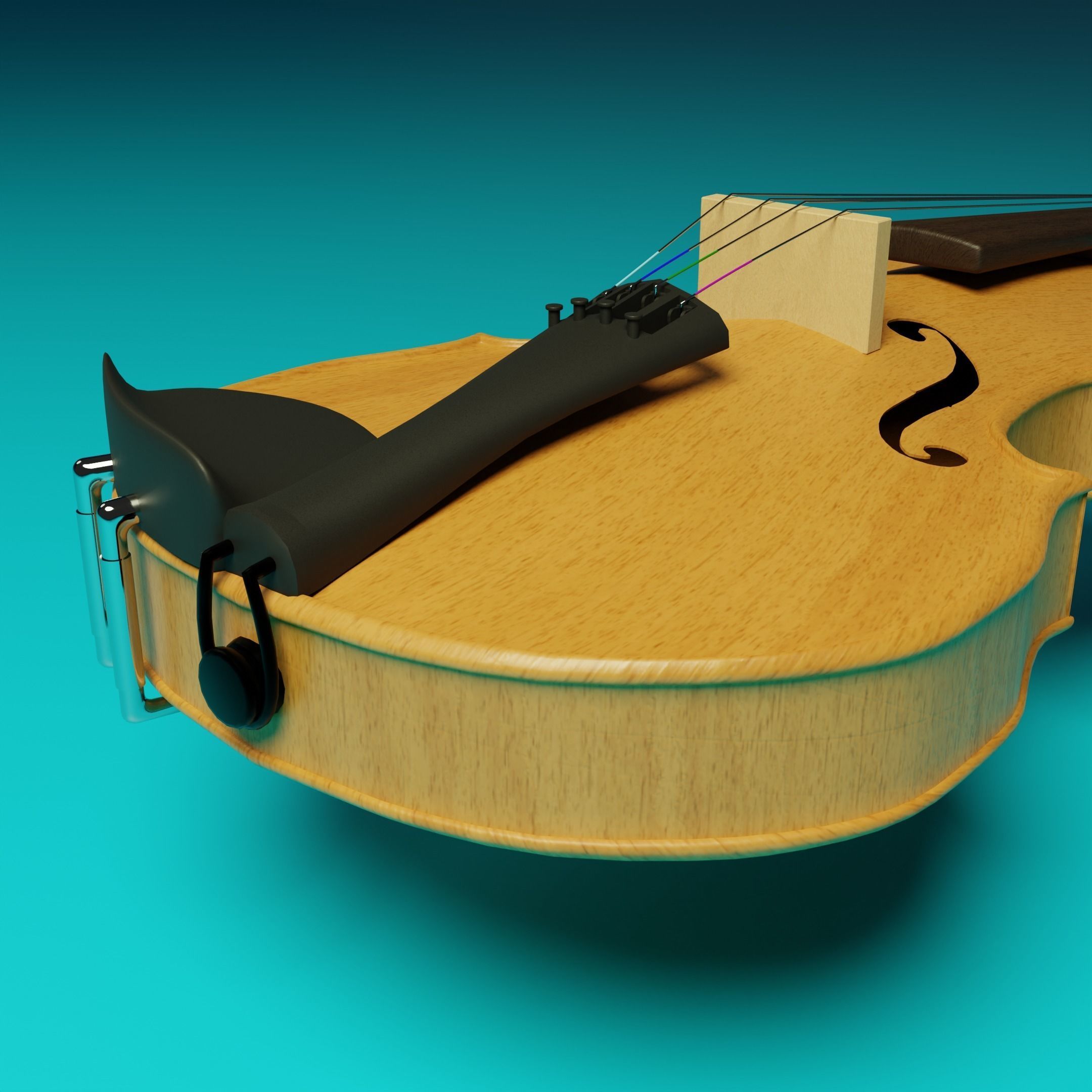 Classic Violin 3D model_6