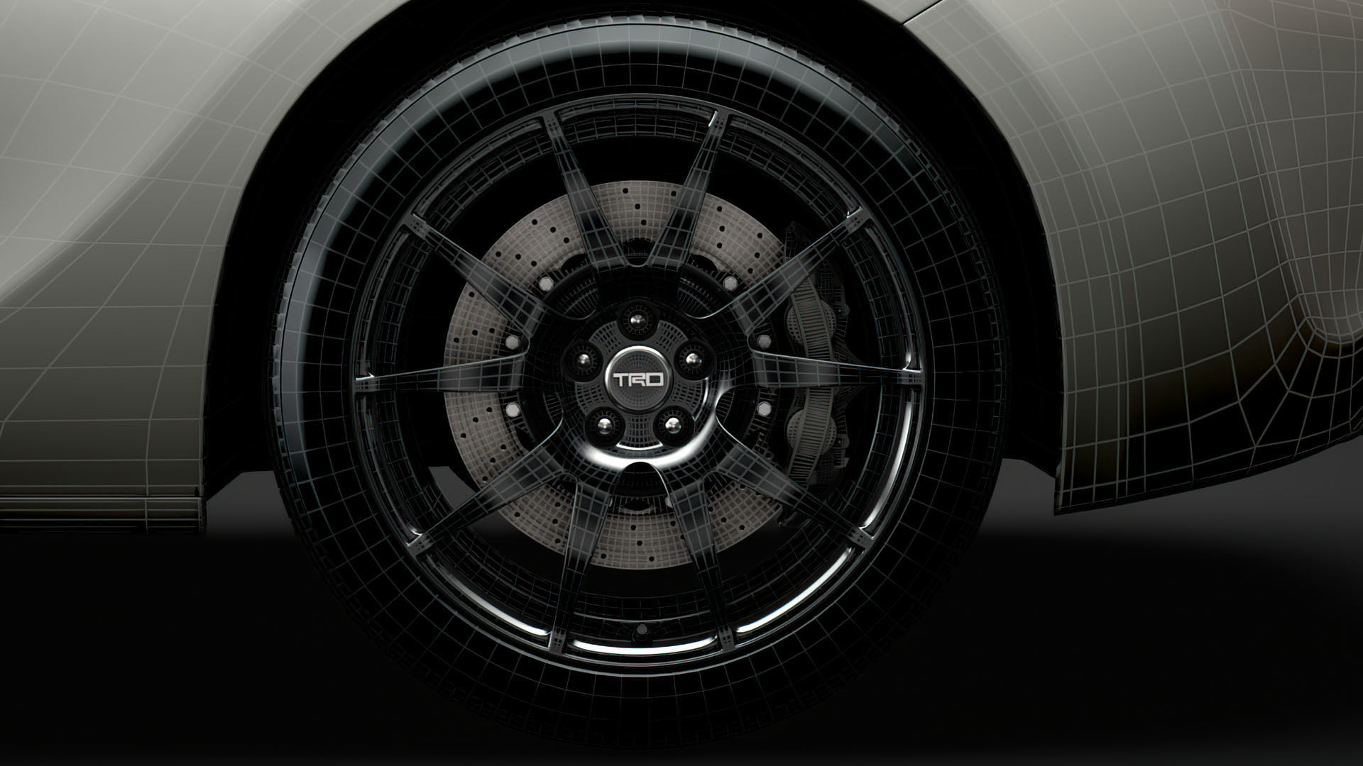 Scion TRD 2020 wheel 3D model_4