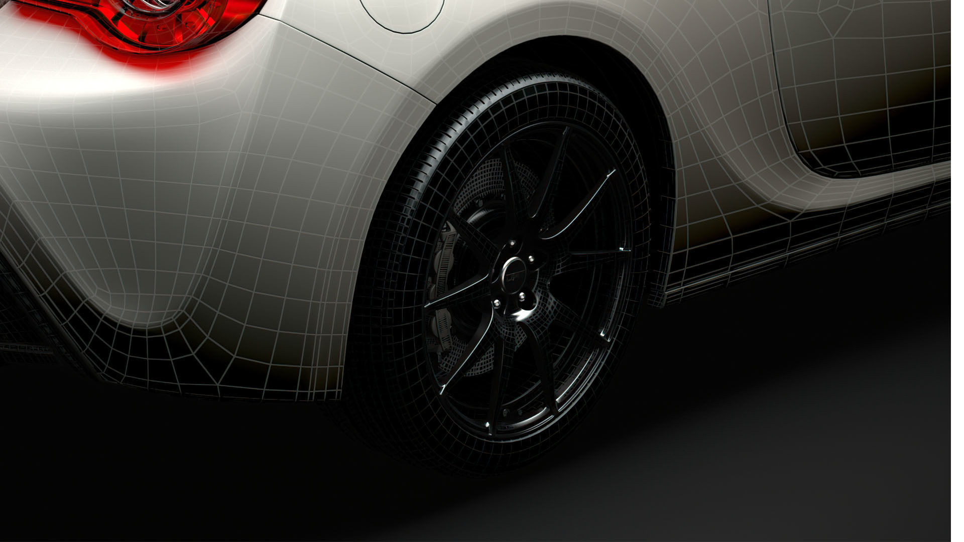 Scion TRD 2020 wheel 3D model_3