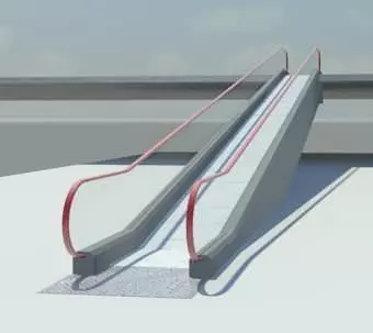 Moving walkway 3D model_0
