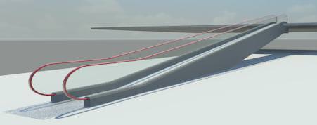 Moving walkway 3D model_2