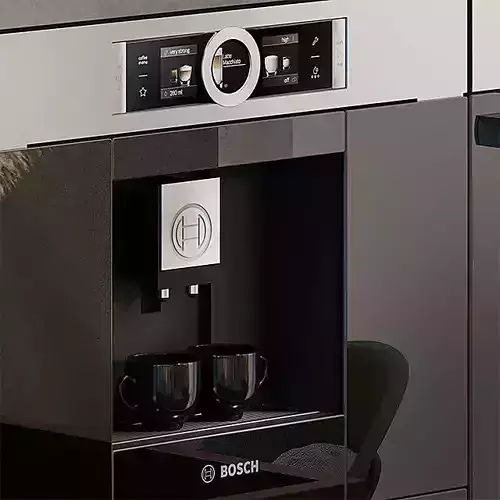 bosch oven and coffee maker Low-poly 3D model