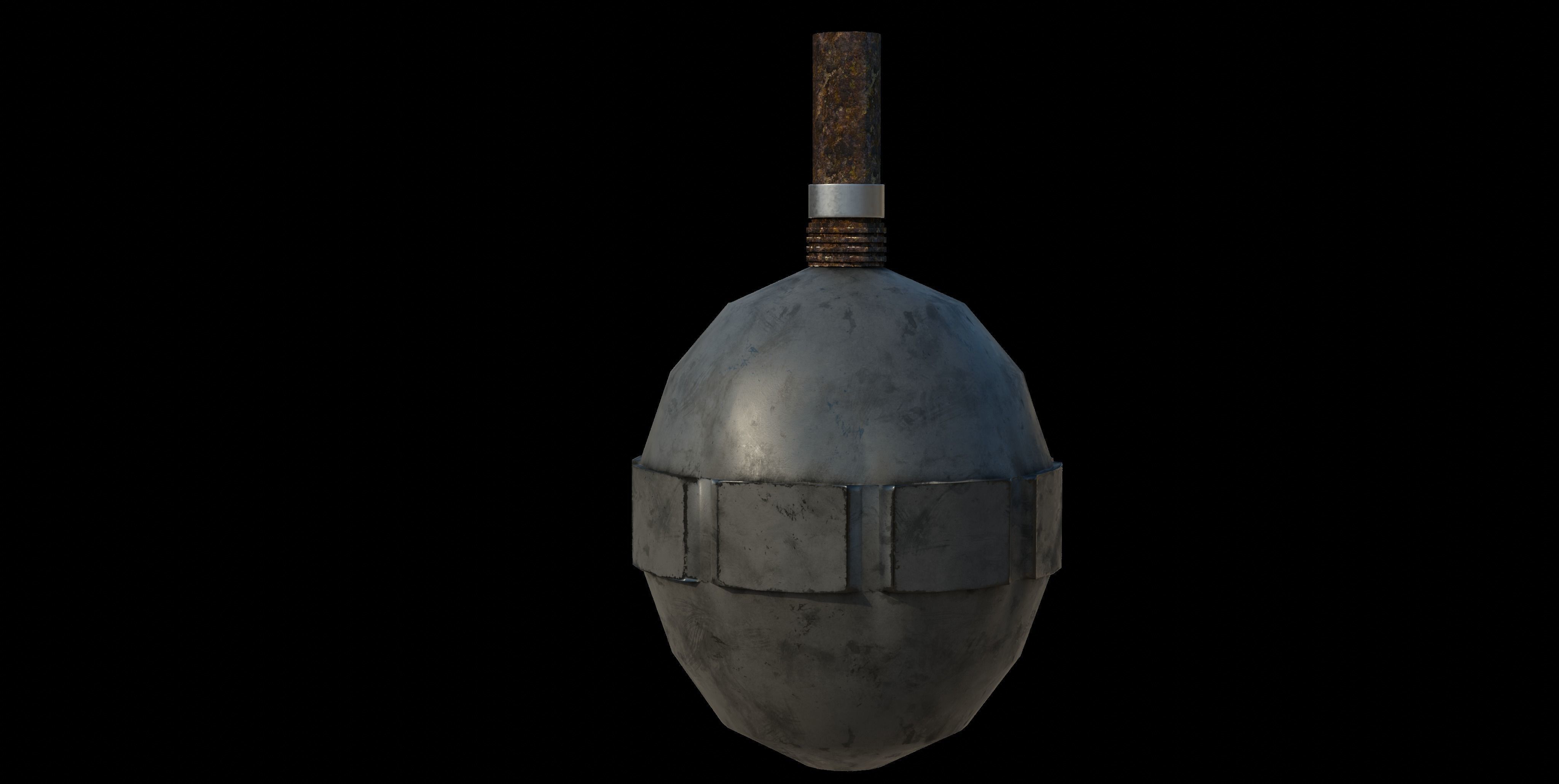 M1917 Eierhandgranate hand granade Low-poly 3D model_3