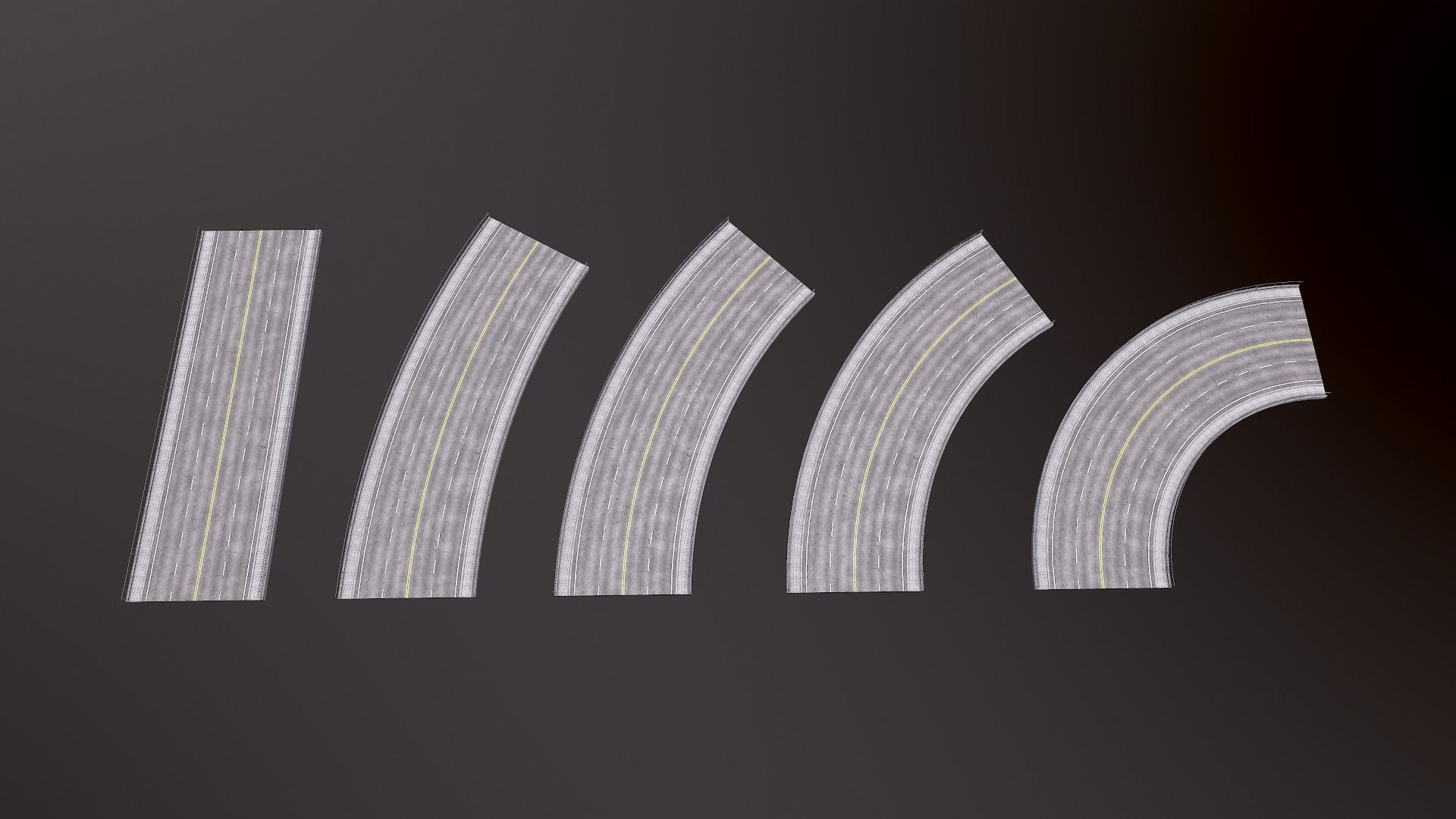 3D model Modular Highway Roads PBR VR / AR / low-poly | CGTrader