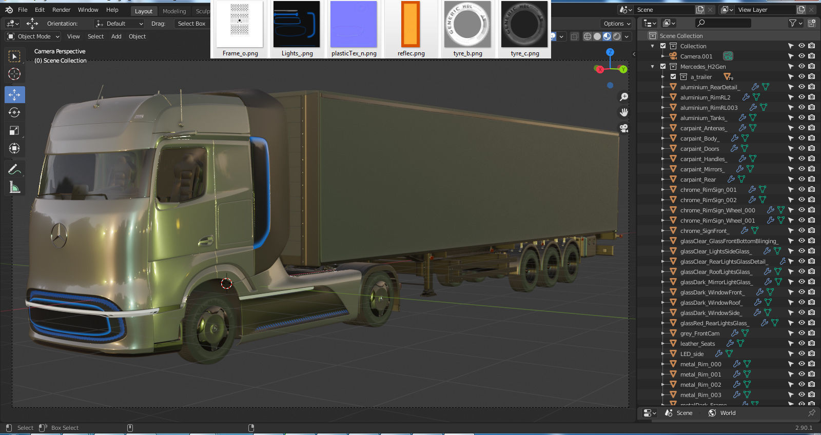 Mercedes-Benz GenH2 Truck 3D model_30