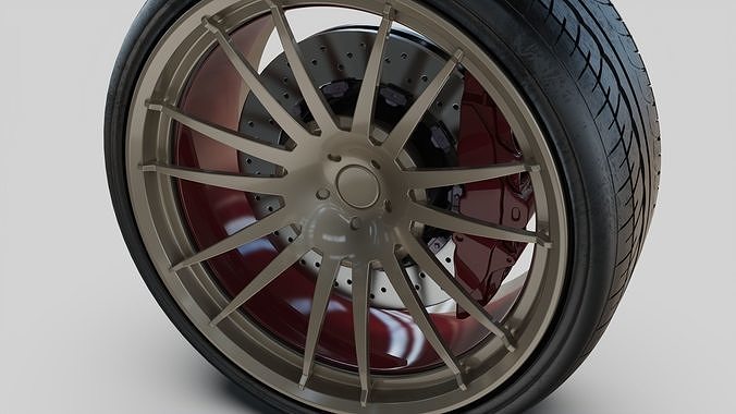 tire und rims concept tuning auto 3D model