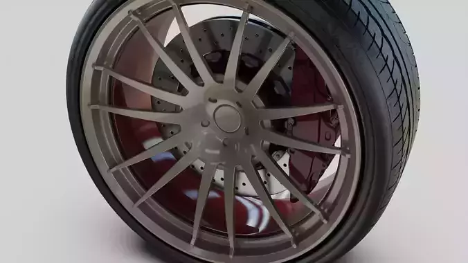 tire und rims concept tuning auto 3D model