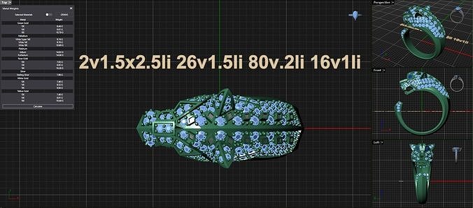 Panther ring 01 3D print model
