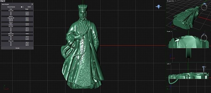 Zhuge Liang pendant 3D print model