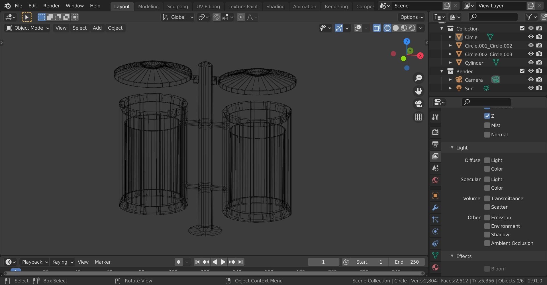 Park litter bin 3D model_7