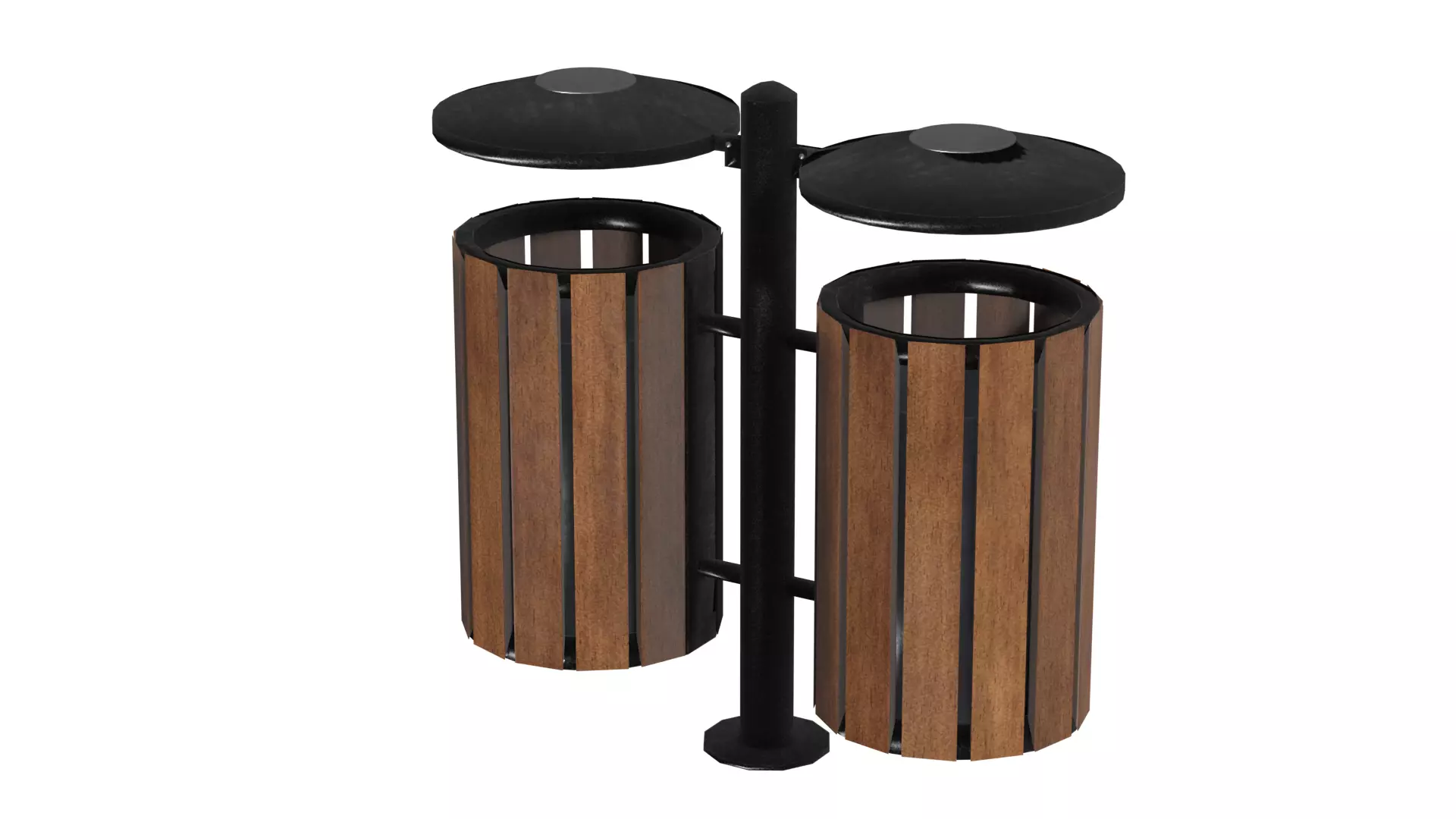 Park litter bin 3D model_0