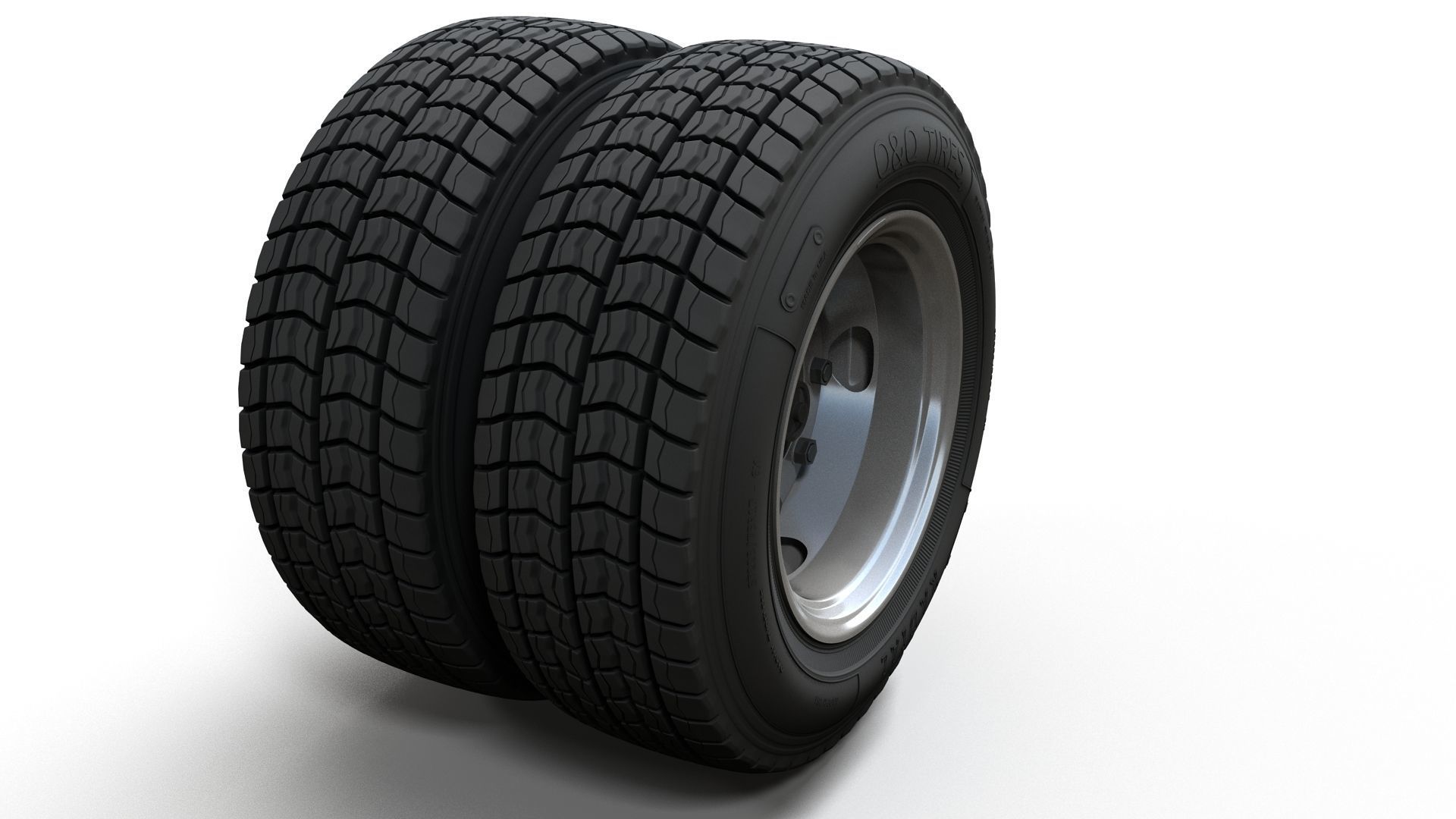 Crago Truck wheels highpoly 3D model_4