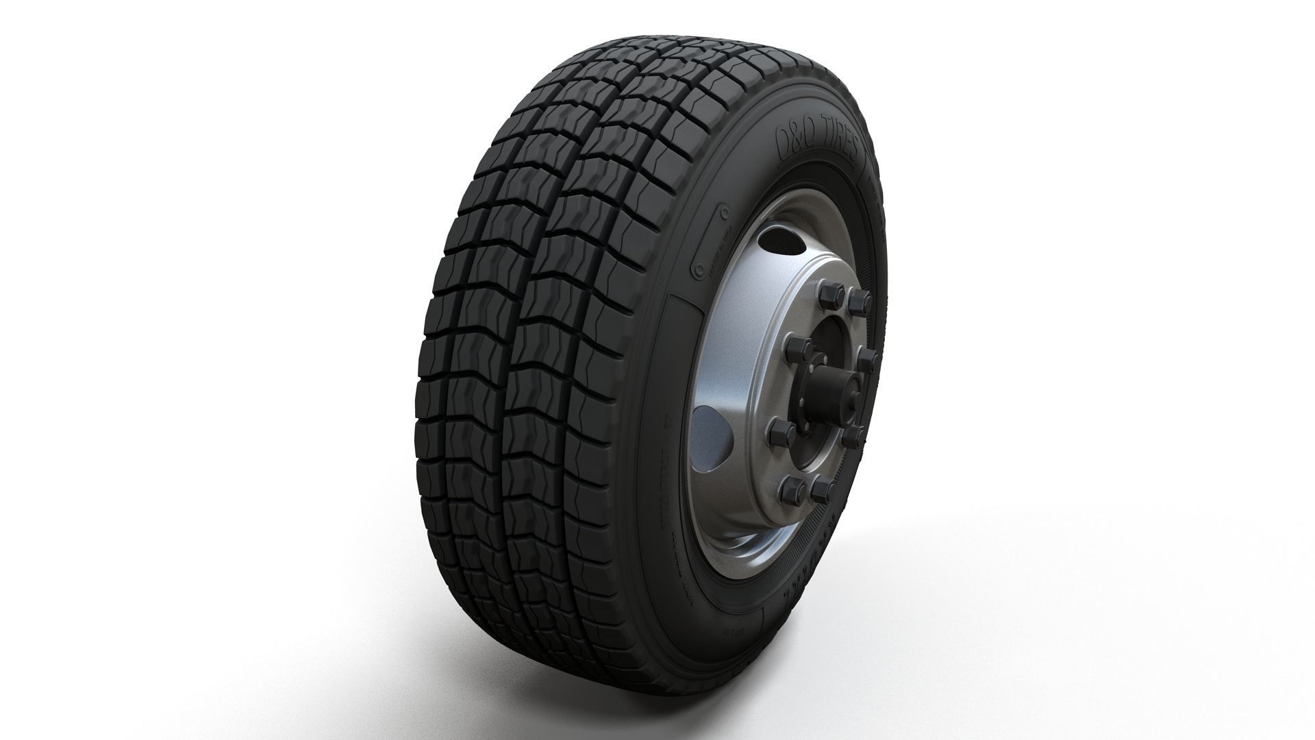 Crago Truck wheels highpoly 3D model_7