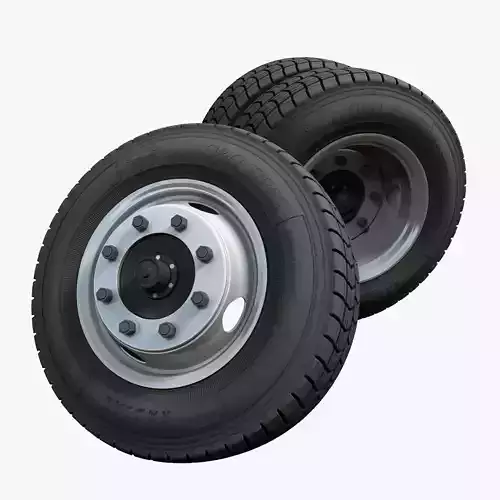 Crago Truck wheels highpoly 3D model