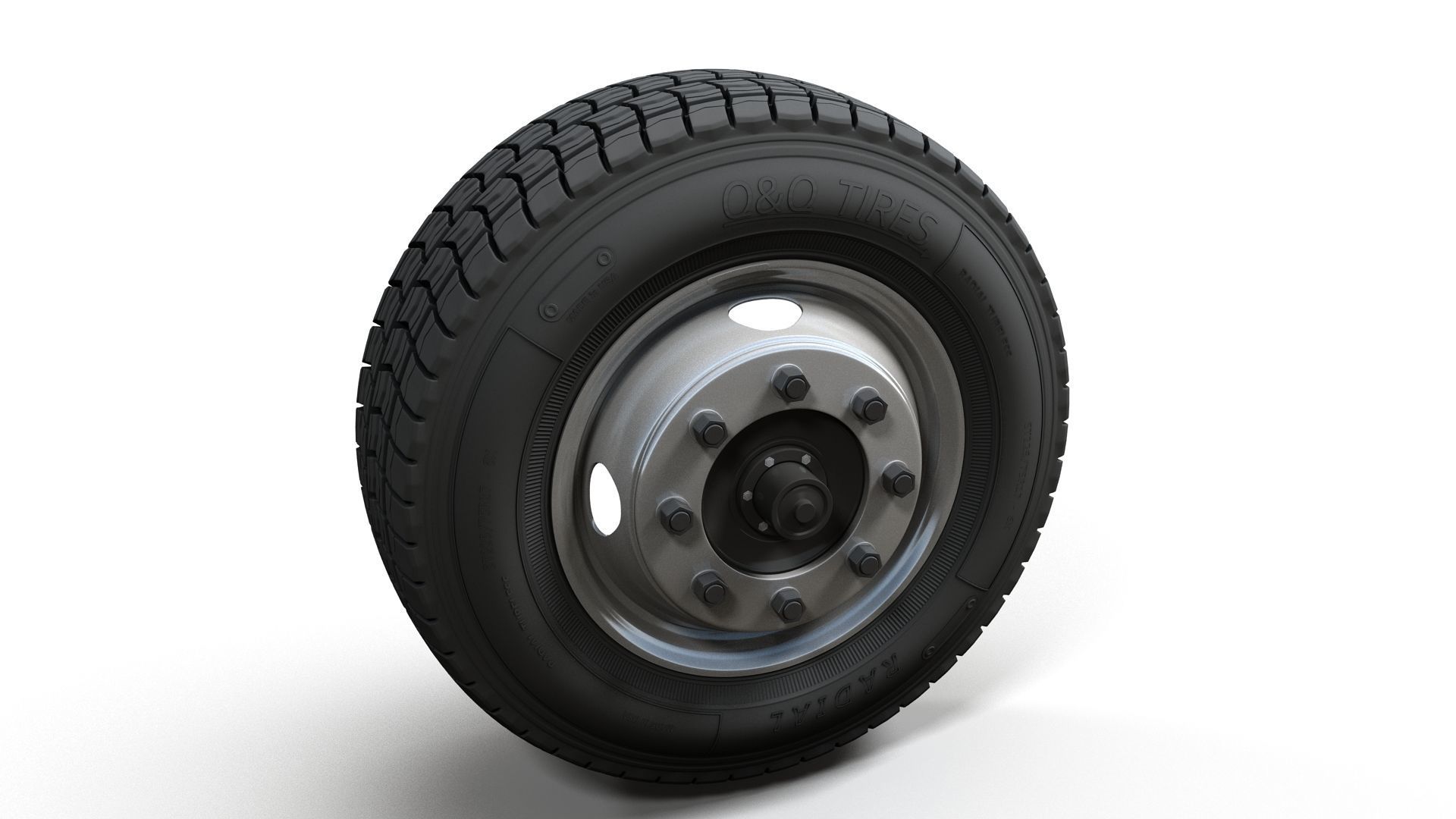 Crago Truck wheels highpoly 3D model_5