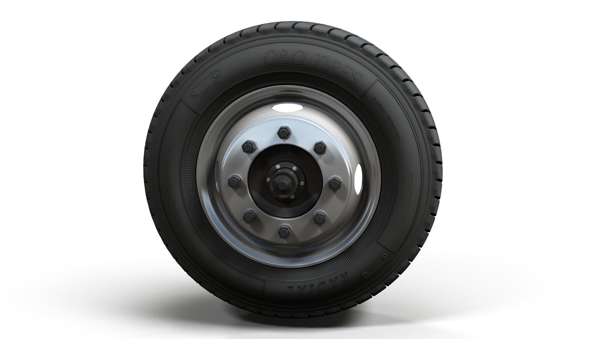 Crago Truck wheels highpoly 3D model_6