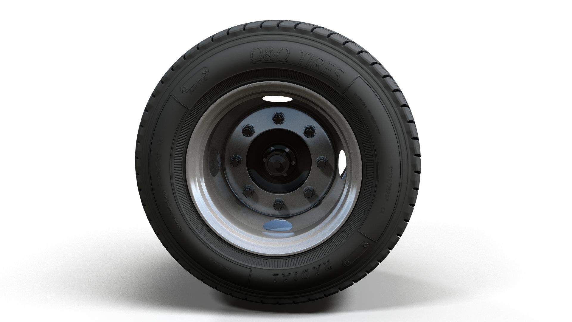 Crago Truck wheels highpoly 3D model_3