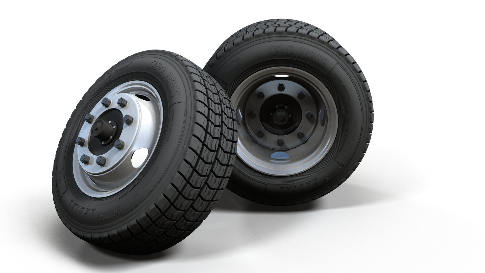 Crago Truck wheels highpoly 3D model_1