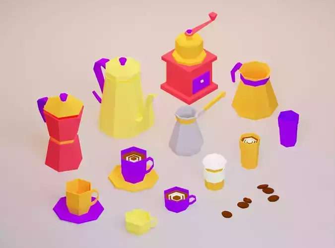 Simple stylized coffee pack