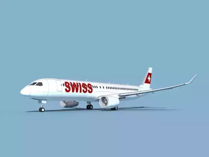Airbus A220-300 Swissair 3D model