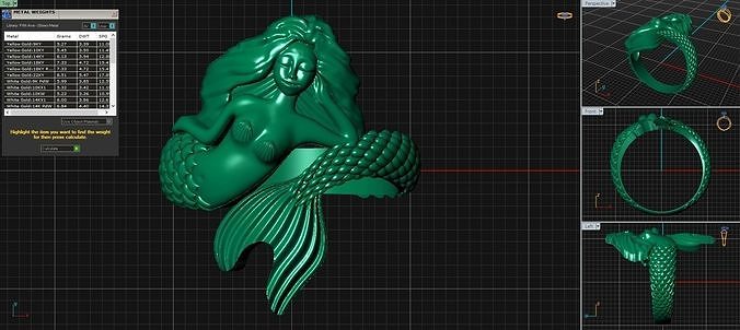 Mermaid Ring 3D print model