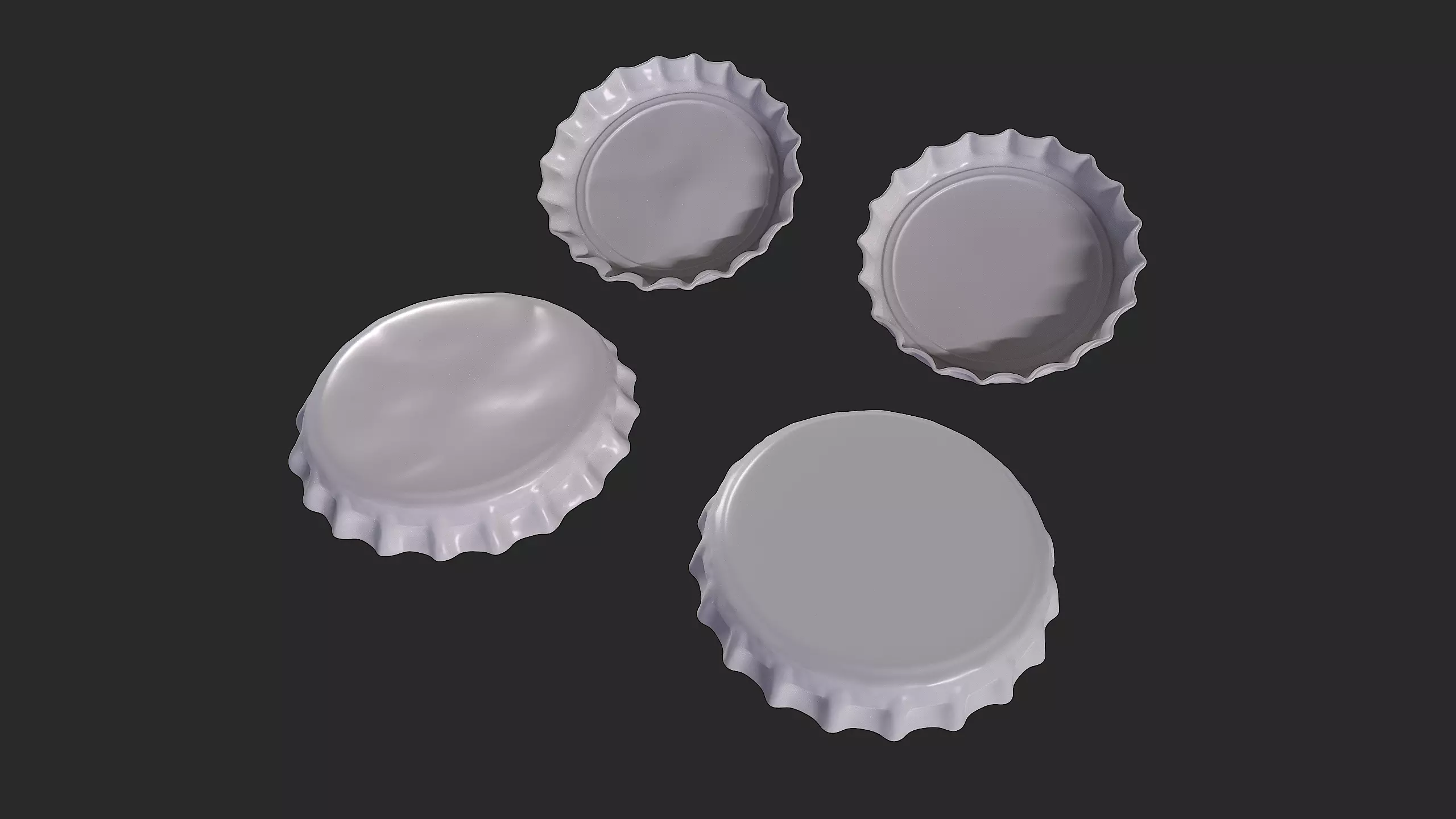 Bottle Cap 3D Model - High Poly - Set of two Free 3D model