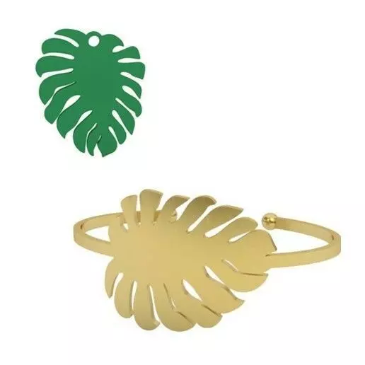 Bracelet and earring 3D print model