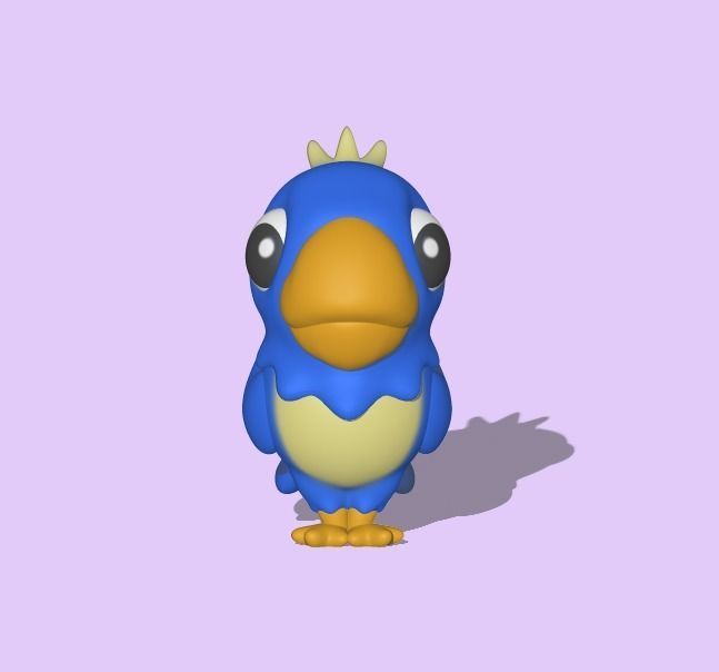 Cute Macaw 3D print model_1