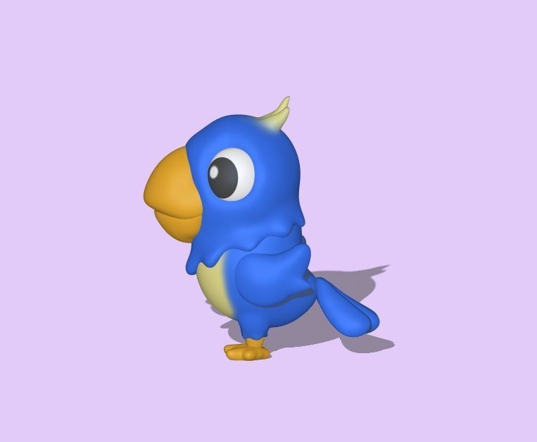 Cute Macaw 3D print model_3