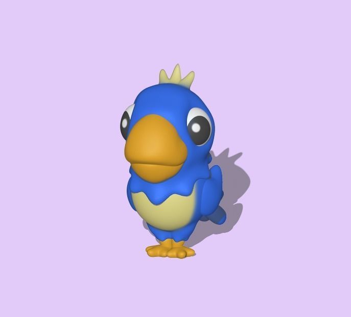 Cute Macaw 3D print model_2