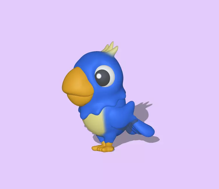 Cute Macaw 3D print model_0