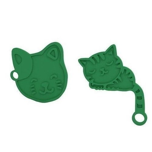 Keychains two cat shaped silicone molds 3D print model