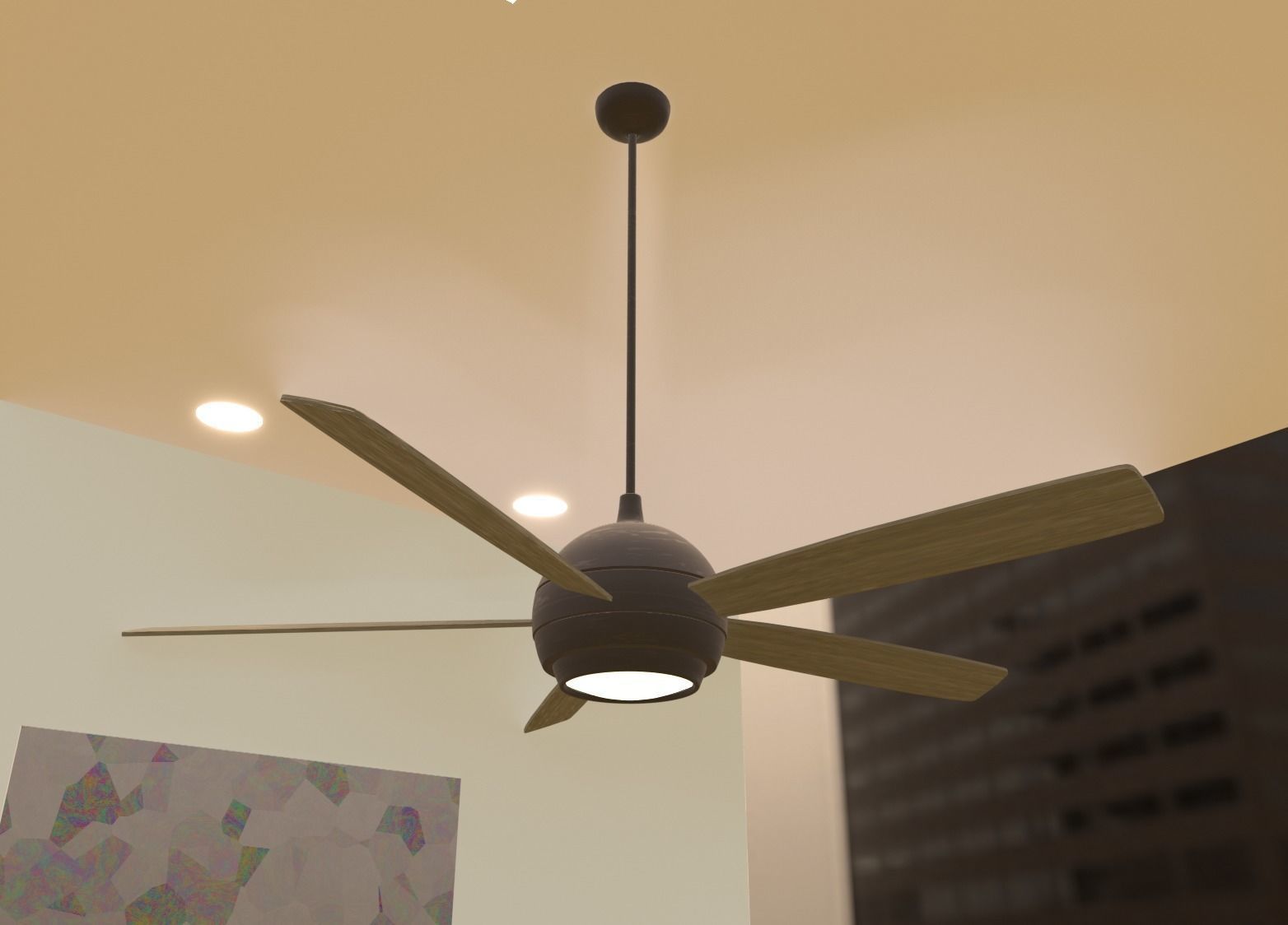 Gail Focous Ceilingfan 3D model_4