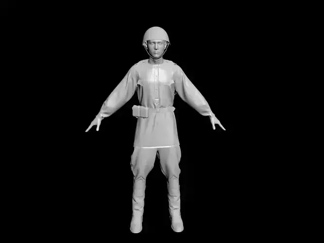 RUSSIAN SOLDIER AND EQUIPMENT 3D model