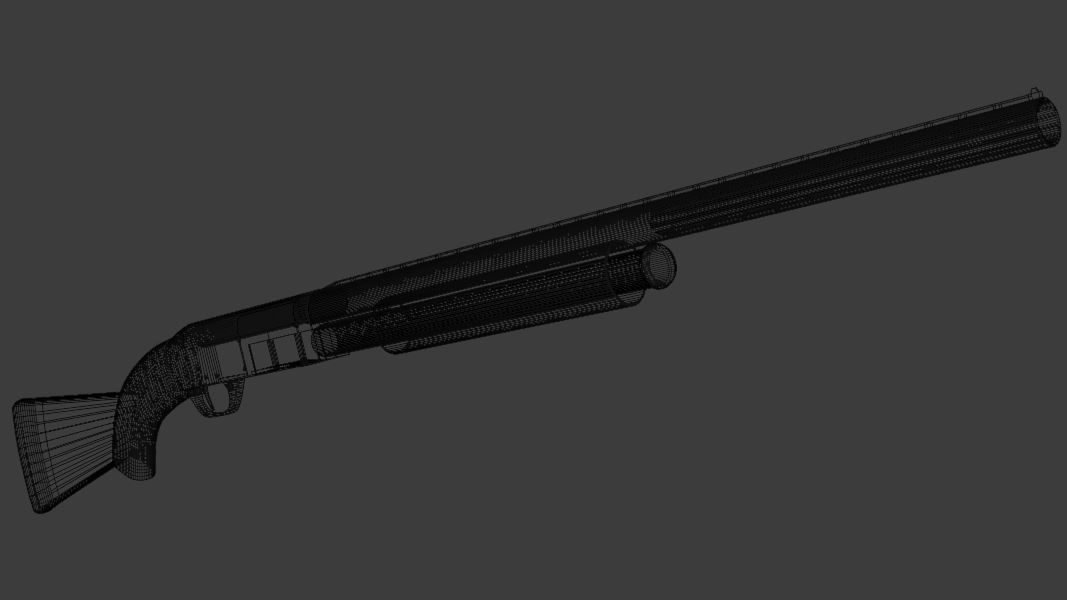 Shotgun Free 3D model_1