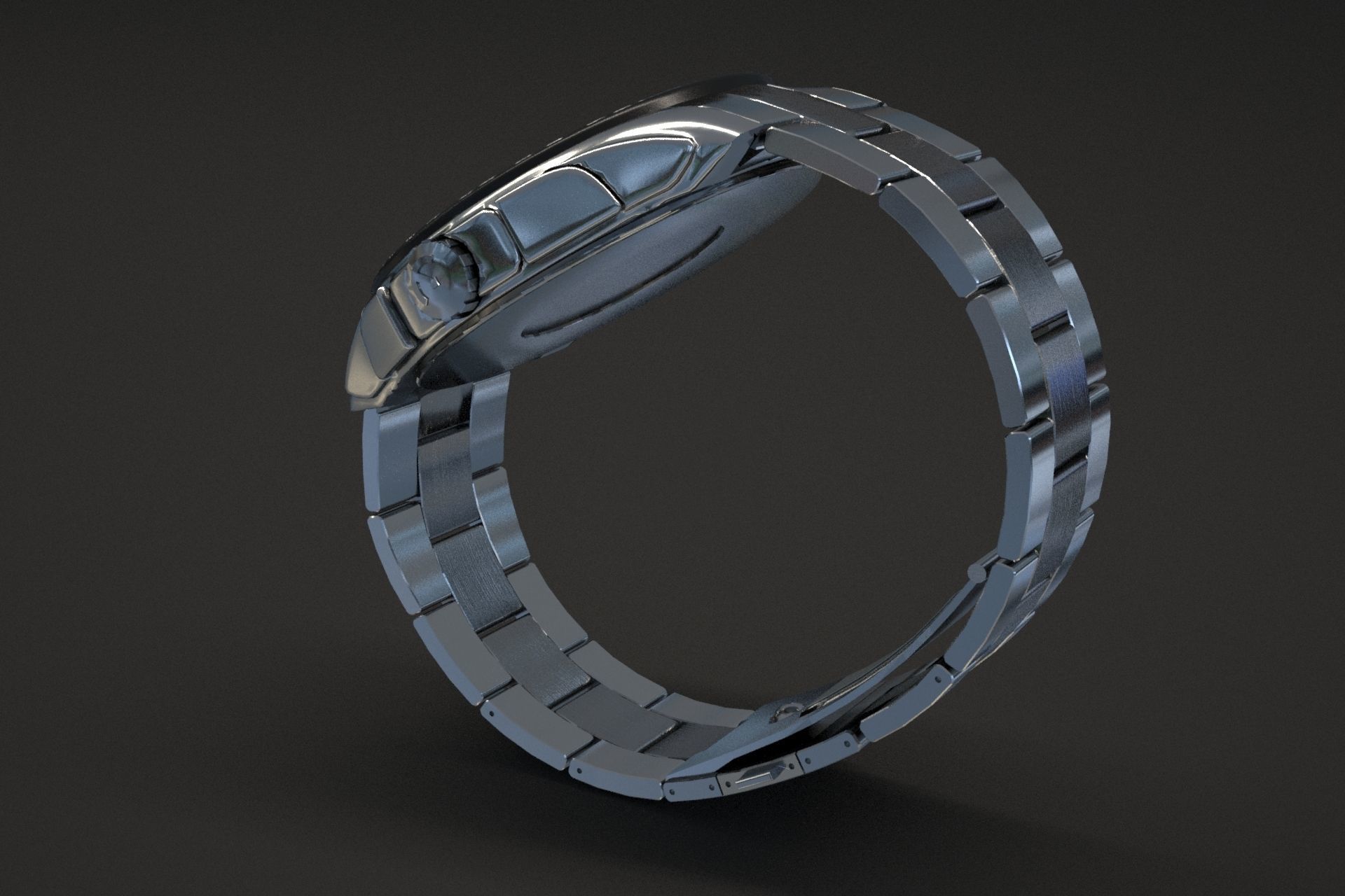 watch silver 3D model_23
