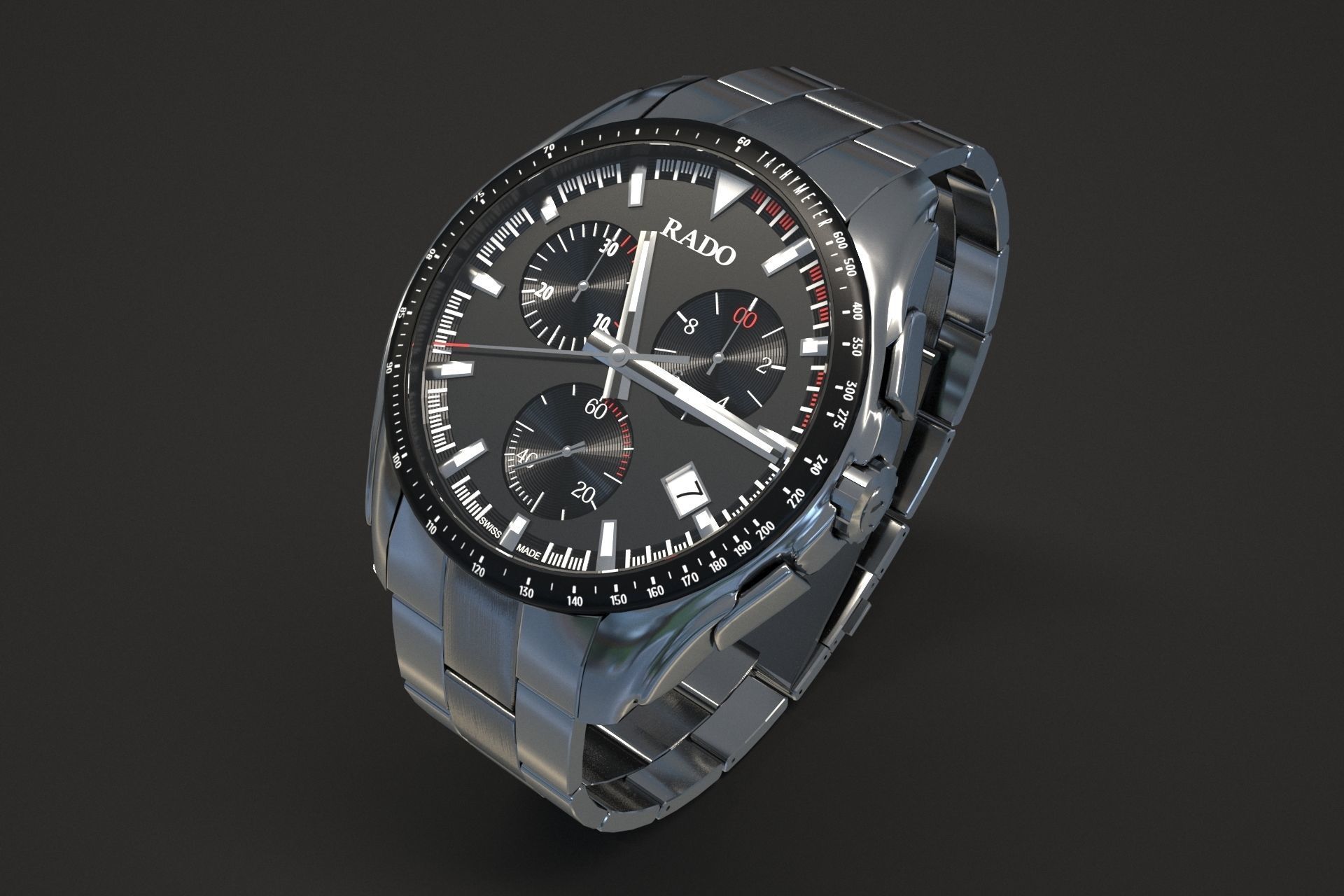 watch silver 3D model_9