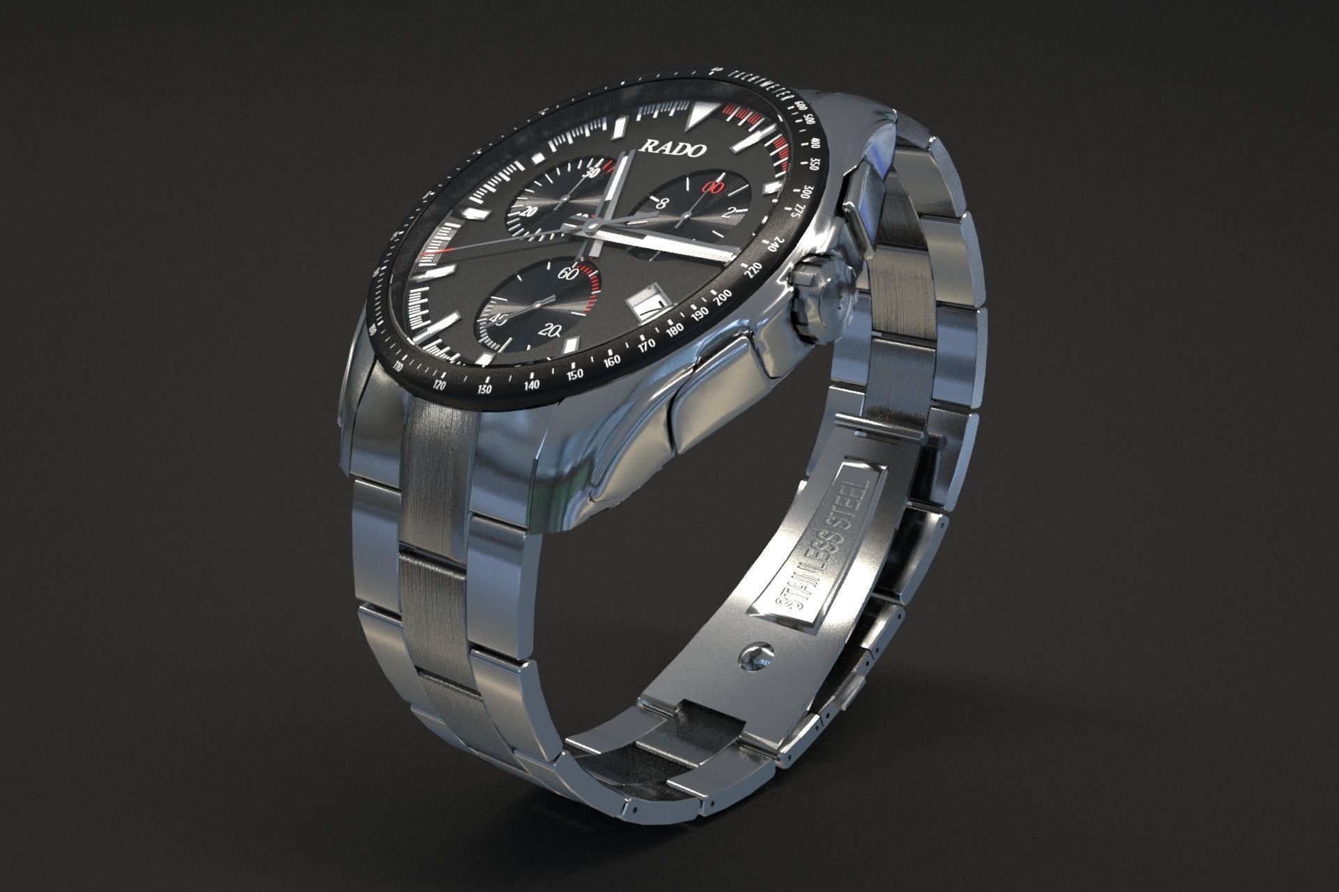 watch silver 3D model_15