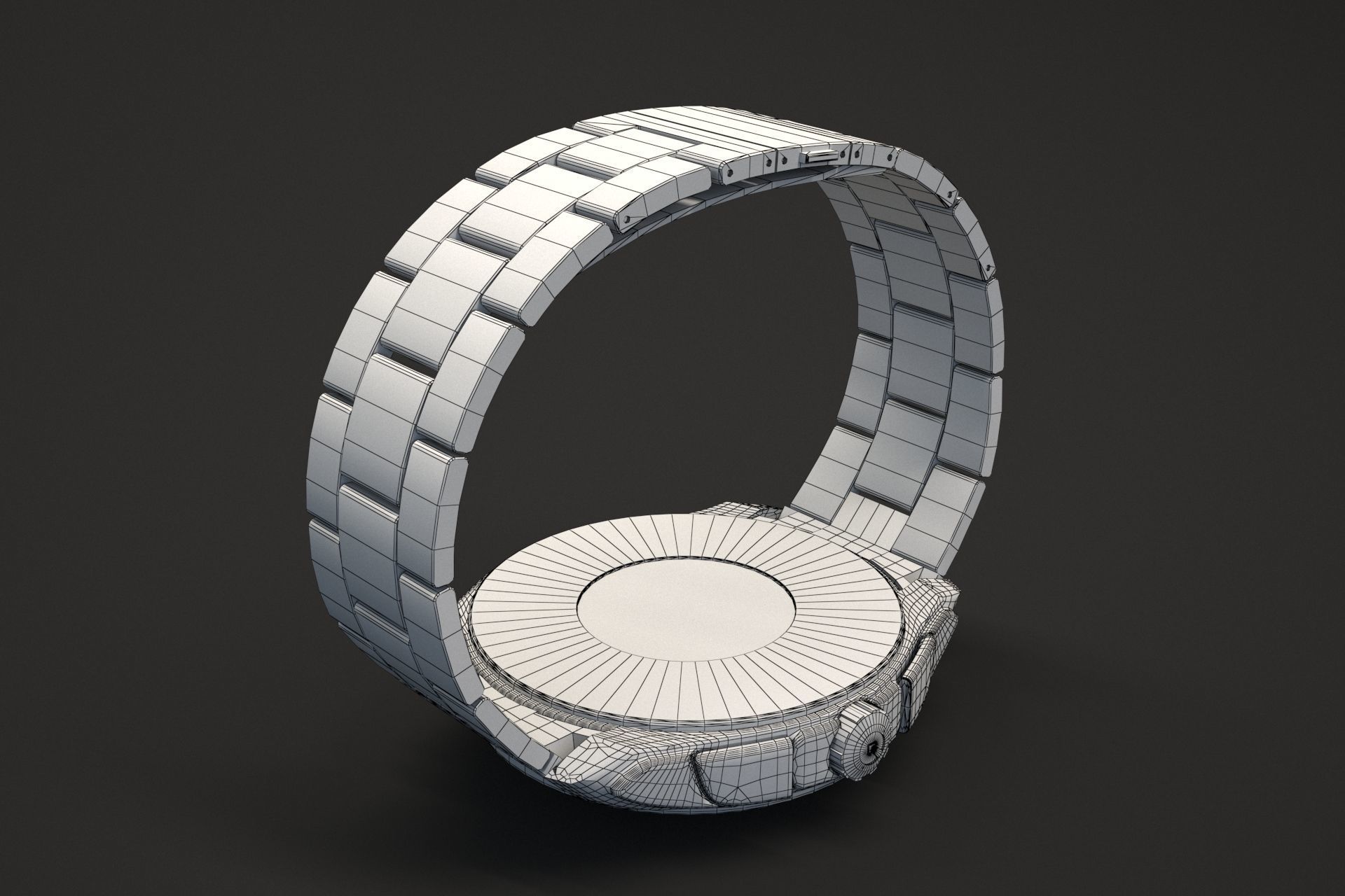 watch silver 3D model_14