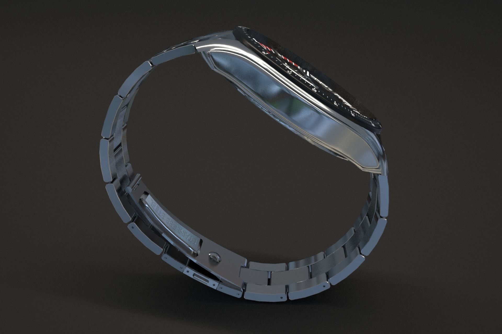 watch silver 3D model_38