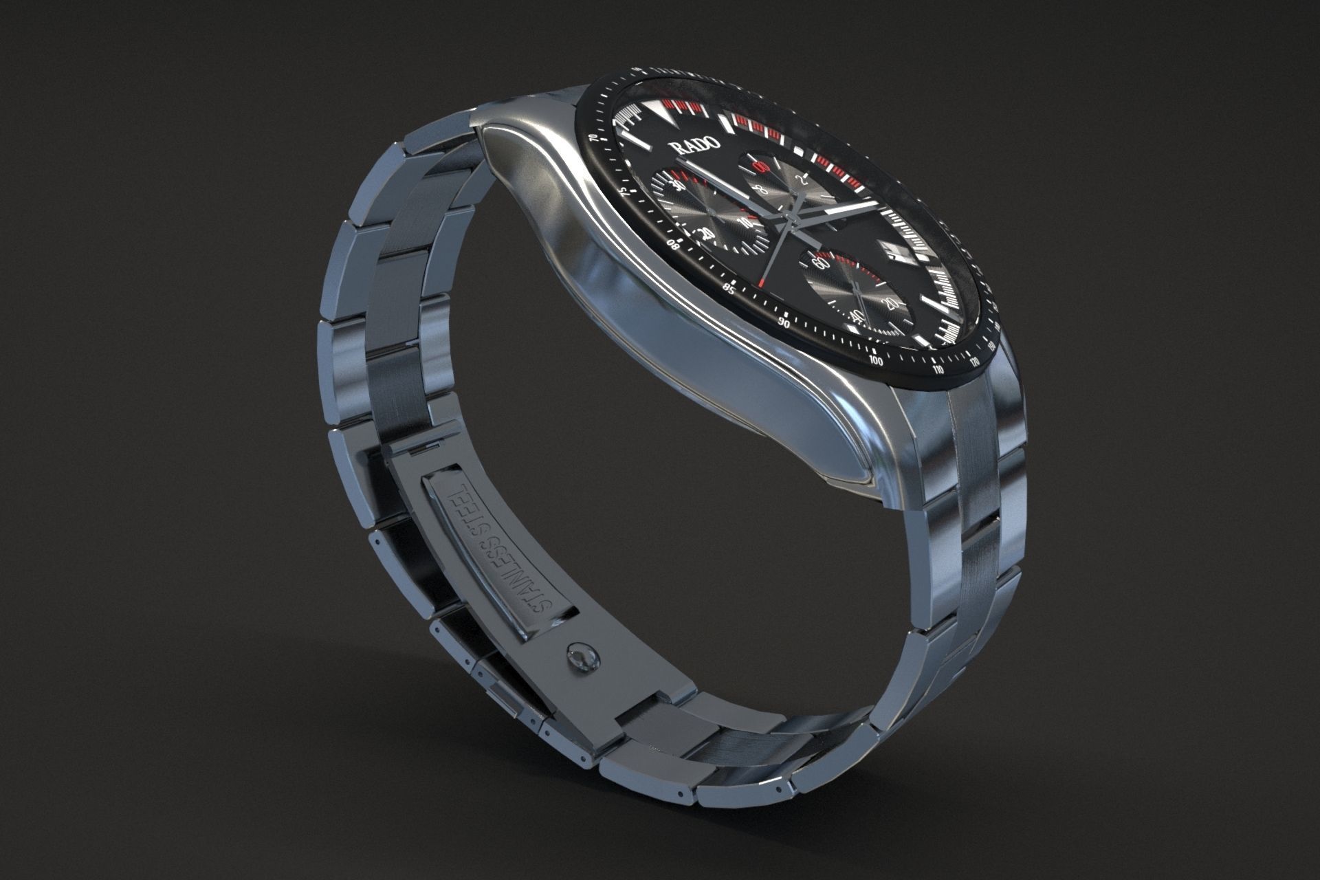 watch silver 3D model_41