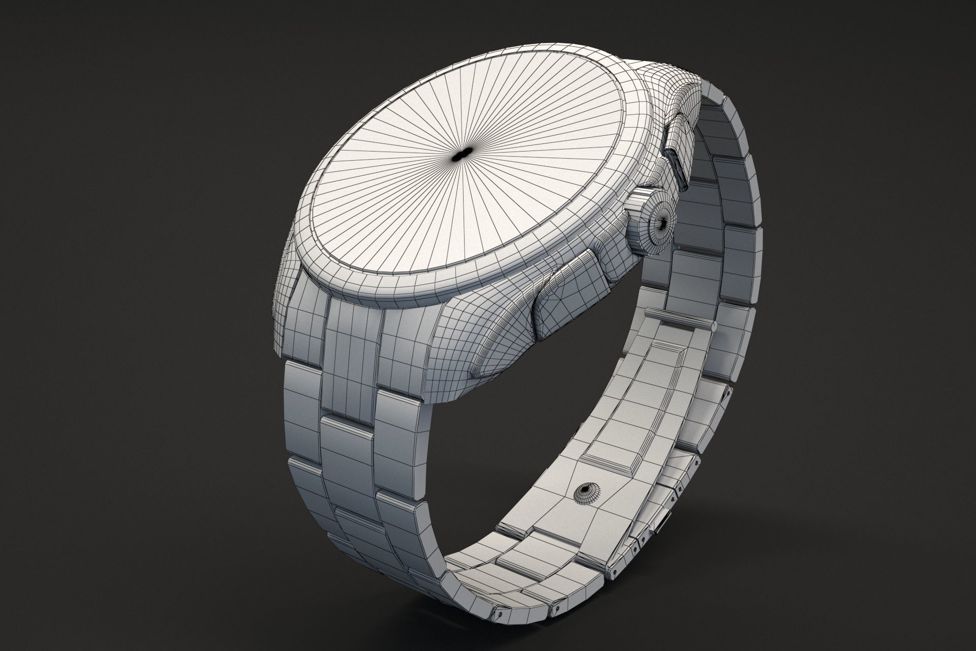 watch silver 3D model_11