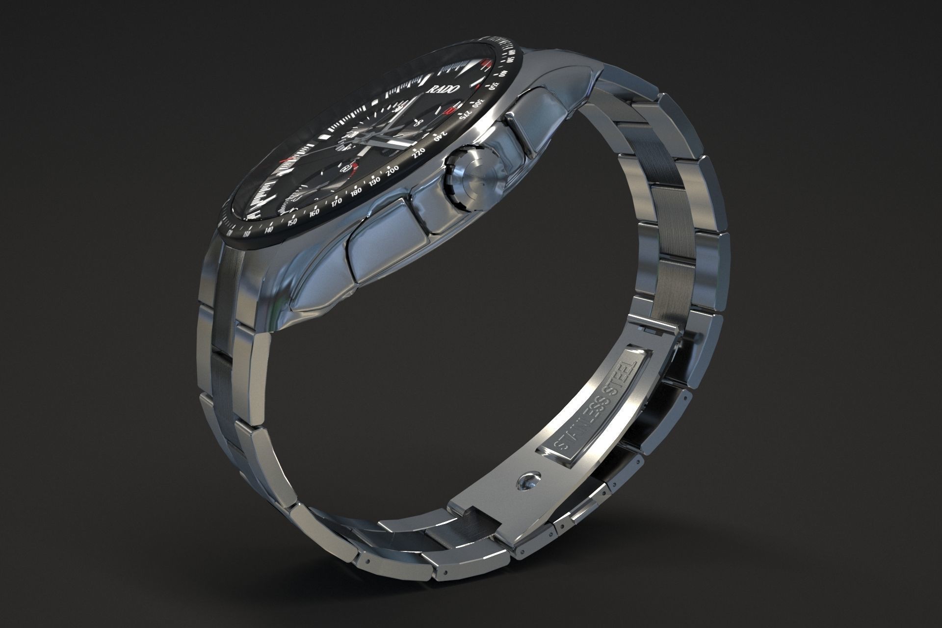 watch silver 3D model_10