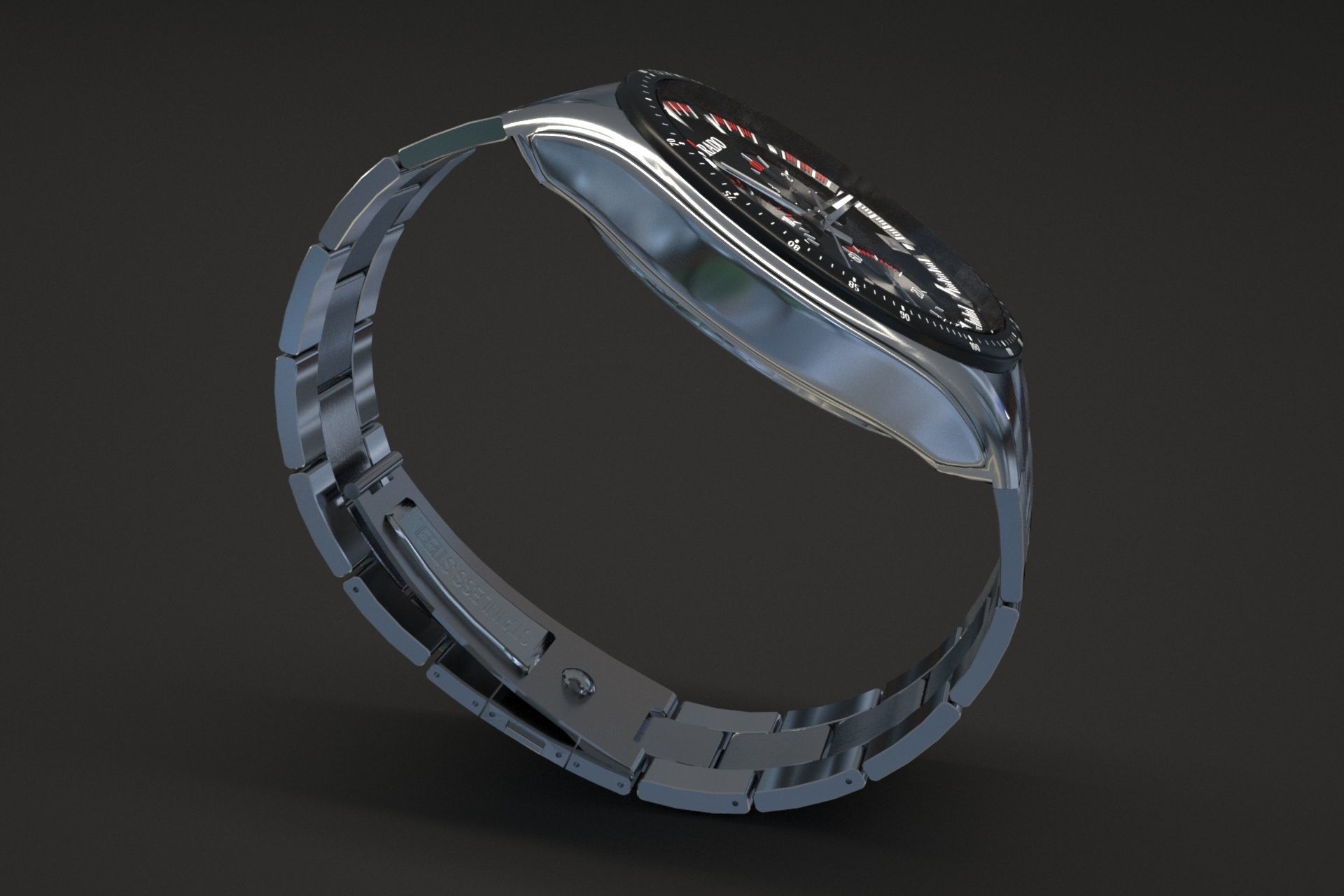 watch silver 3D model_39