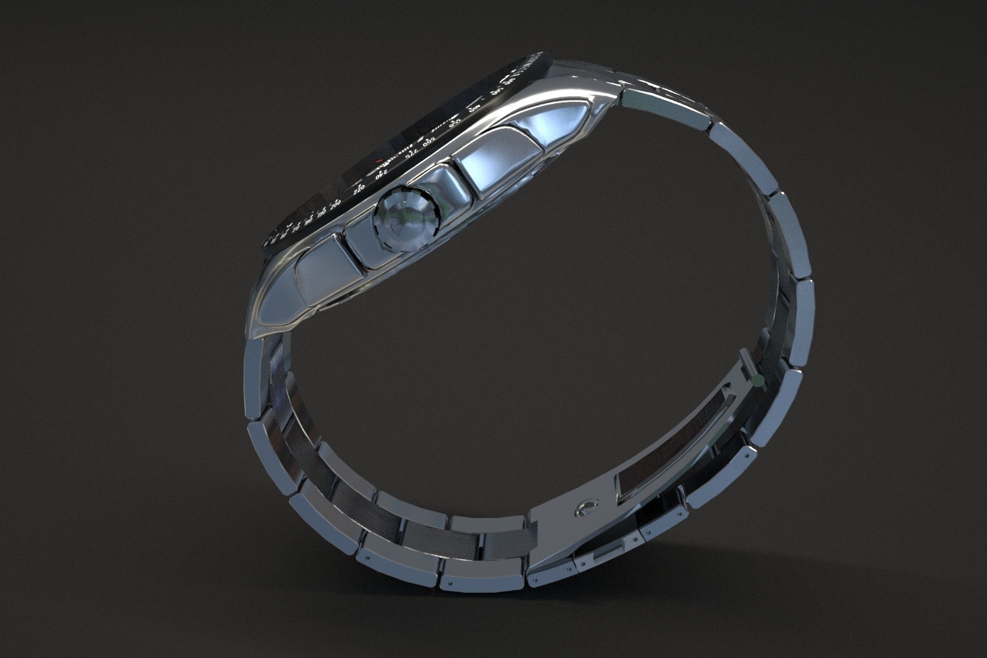 watch silver 3D model_20
