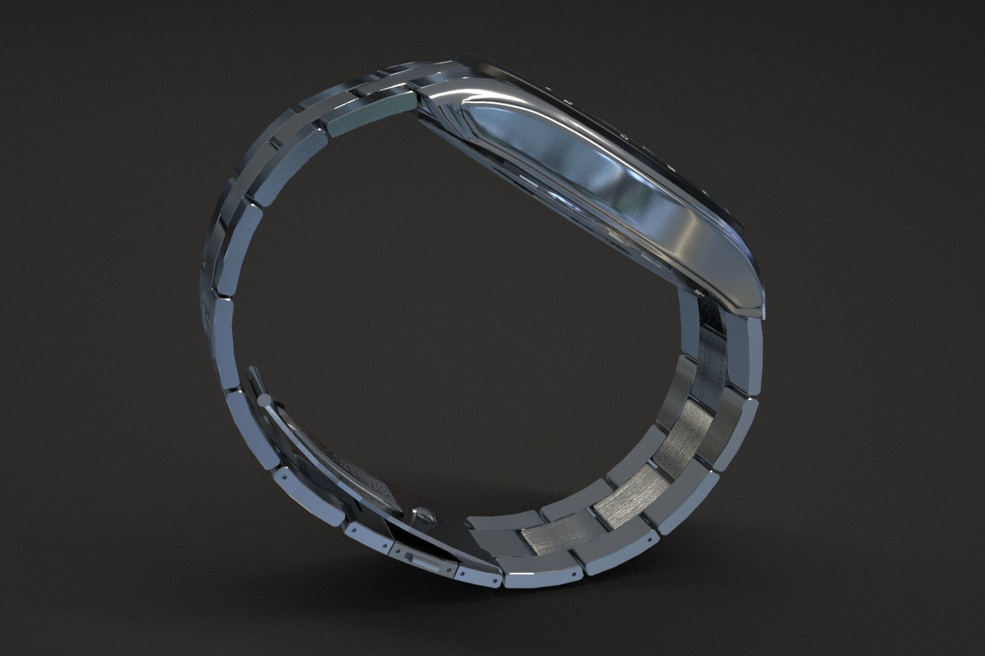 watch silver 3D model_36